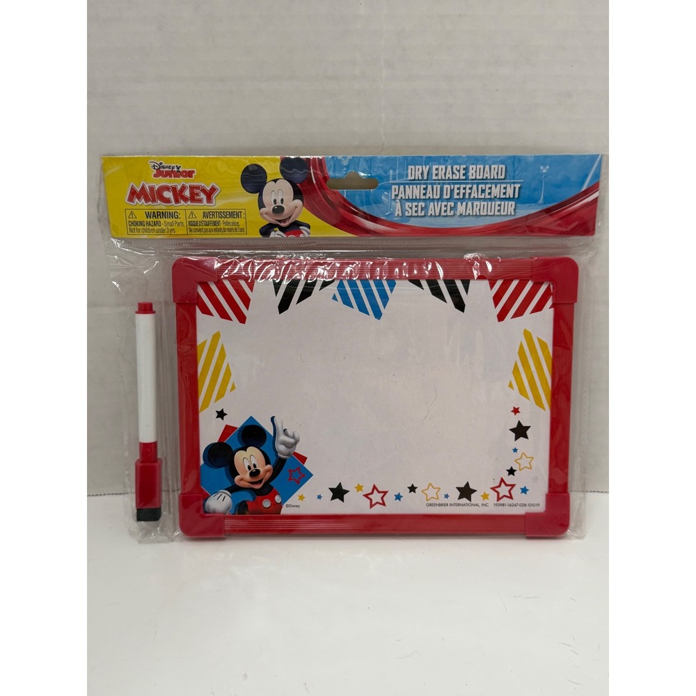 Disney Mickey Mouse Clubhouse Dry Erase Board Set with Marker Red White‎ 193981